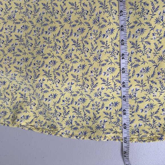 April Cornell Sleeveless Midi Dress Size XL Yellow floral V-Neck Retro - Picture 8 of 12